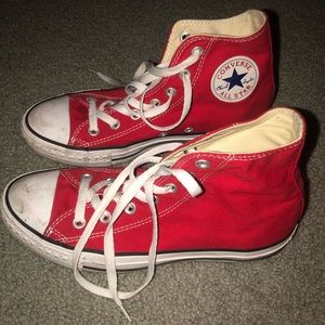 Red Chuck Taylor Converse High-Tops